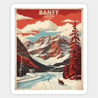 Banff Canada Vintage Poster Tourism Sticker